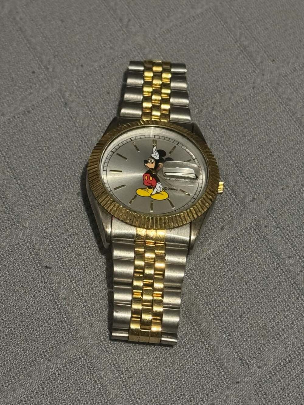 Disney Mickey Mouse Two-Tone Date Watch